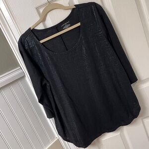 Lane Bryant Shimmering Black Blouse
